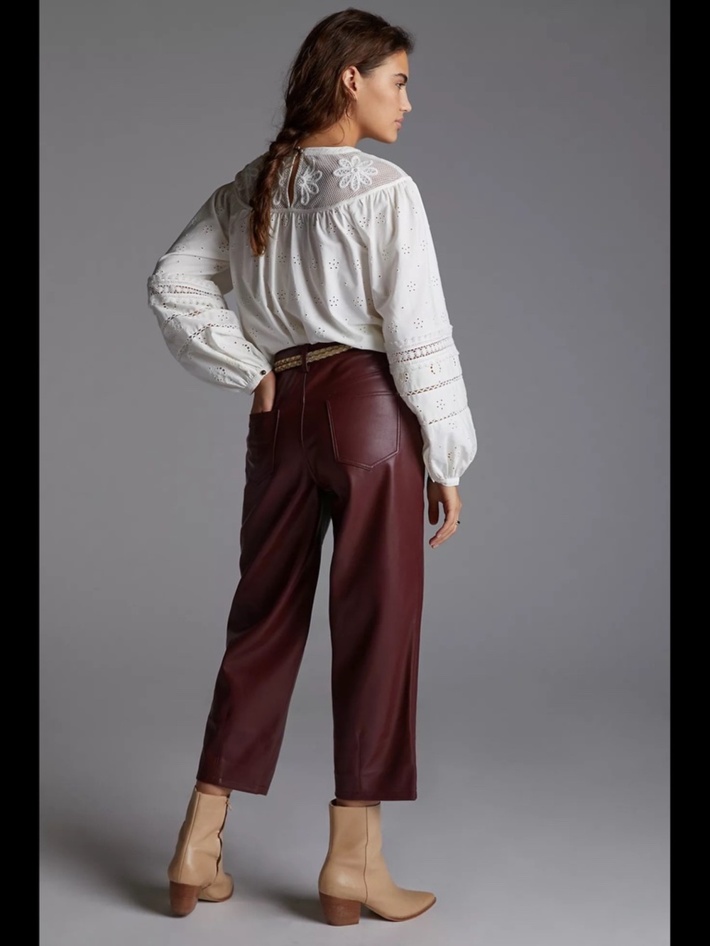 Anthropologie Pilcro The Breaker Cropped Faux Leather Pants - Picture 4 of 16